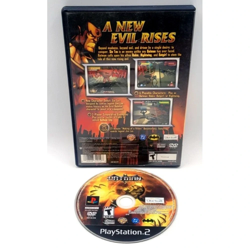 Batman Rise of‎ Sin Tzu Sony PlayStation 2 PS2 GAME & CASE